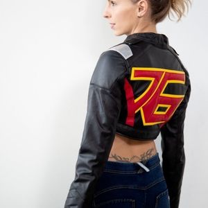 Cosplay solder 76 vegan leather jacket